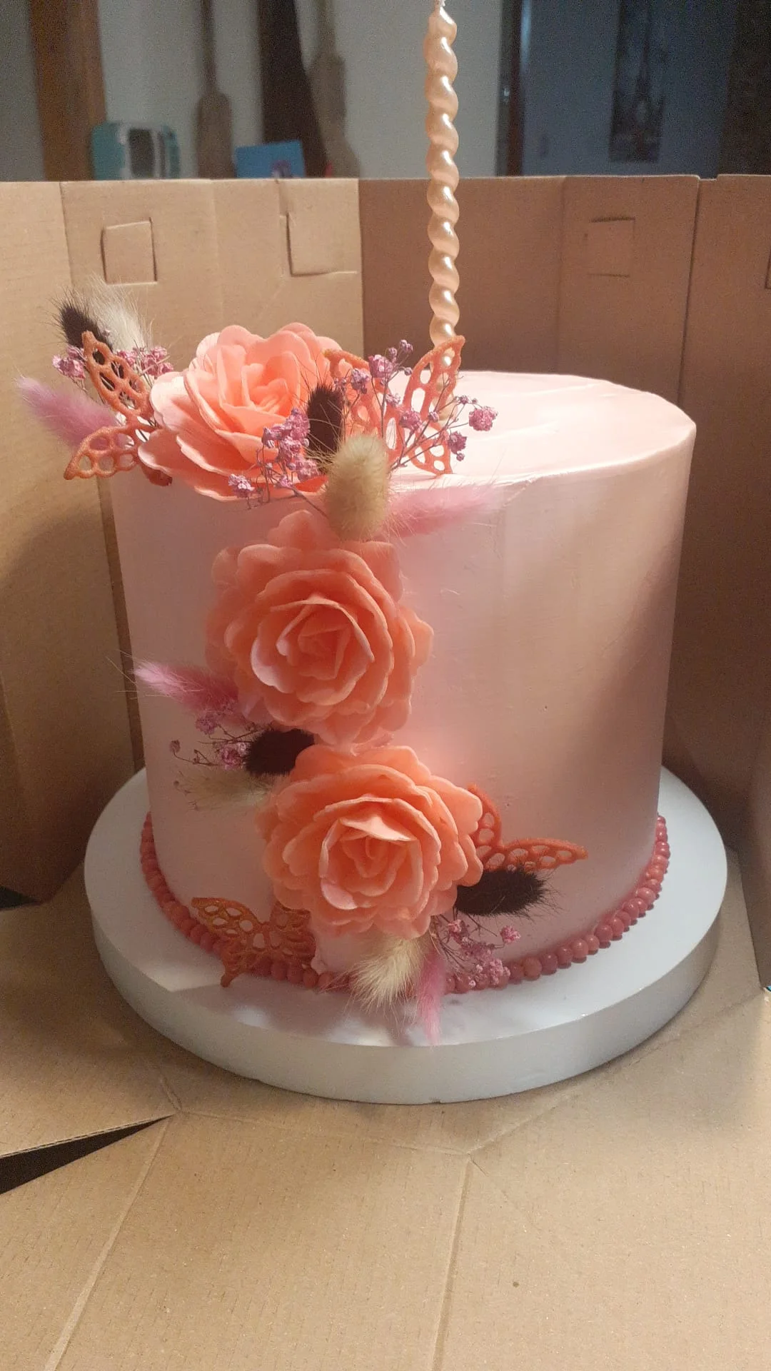 Tort urodzinowy różowy boho — Cieszyn