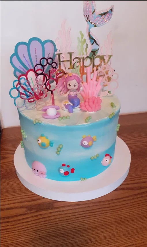 Tort urodzinowy syrenka z rybkami — dla dzieci Cake Time Cieszyn